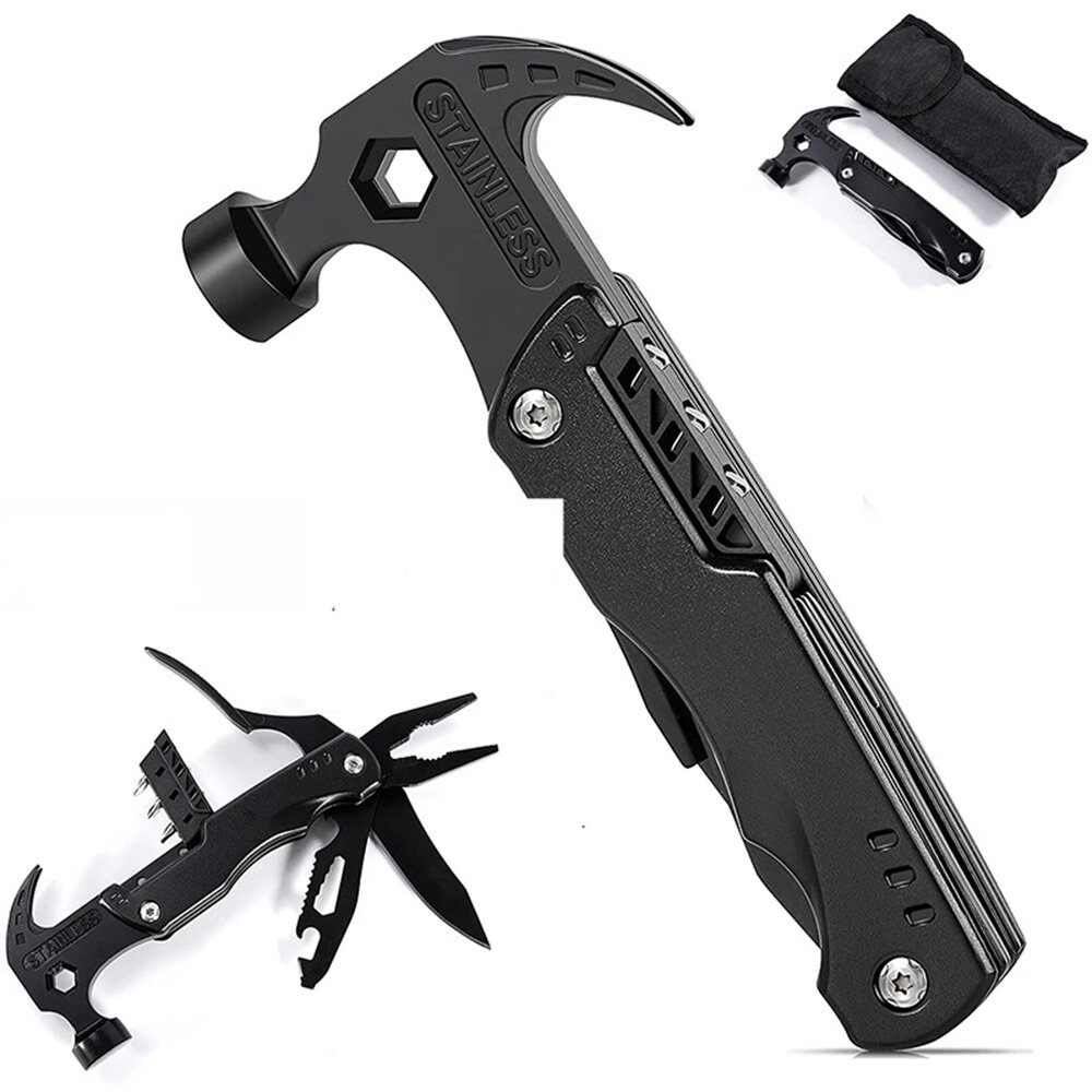 

7 in 1 Automatic Safety Hammer Multi-Tool Compact Stainless Steel Survival Tool Portable Suitable for Outdoor Camping Hi