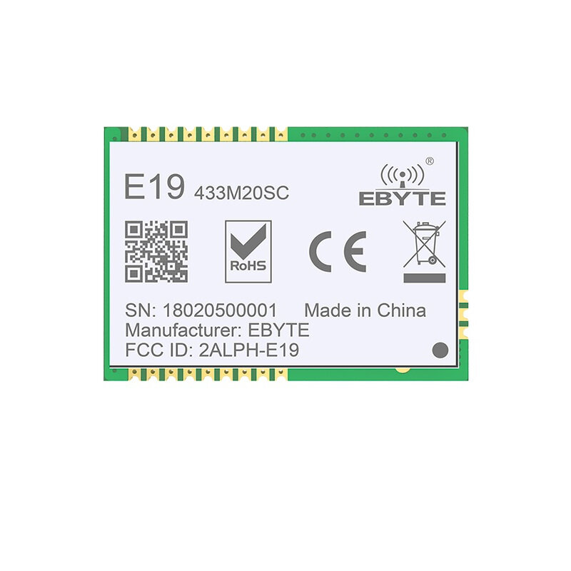 

Ebyte® E19-433M20SC SX1278 LORAWAN 433MHz LoRa SPI Long Range Transmitter and Receiver 100mW SMD 433 MHz Wireless rf Mod