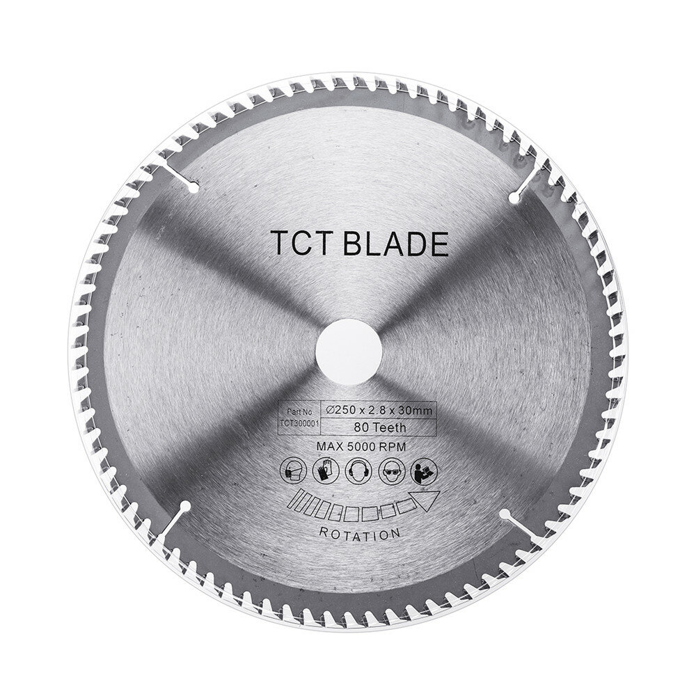 

Effetool 250x2.8x30x80T TCT Hard Alloy Saw Blade Multi-functional Circular Saw Blade Wood Aluminium