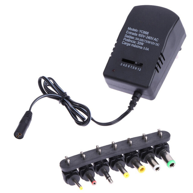 

Run&Teng YCOL668 3A 30W 3V 4.5V 6V 7.5V 9V 12V Power Adapter Supply Charger