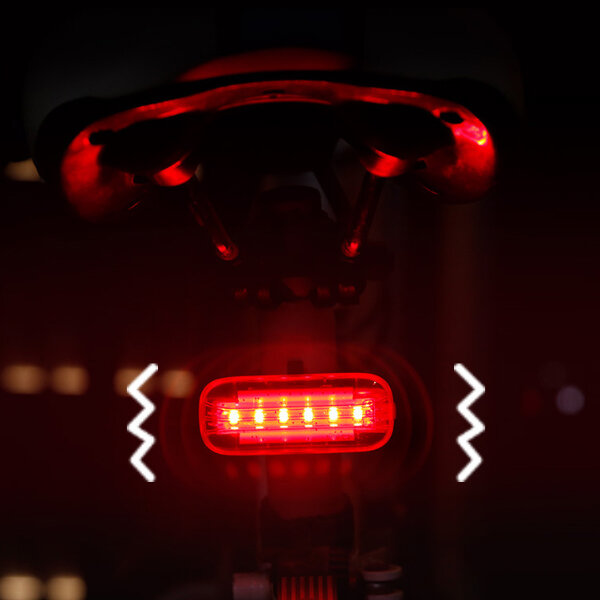 

XANES® STL19 Smart Sensing USB Rechargeable Bike Tail Light Waterproof 5 Modes Bicycle Night Warning Light
