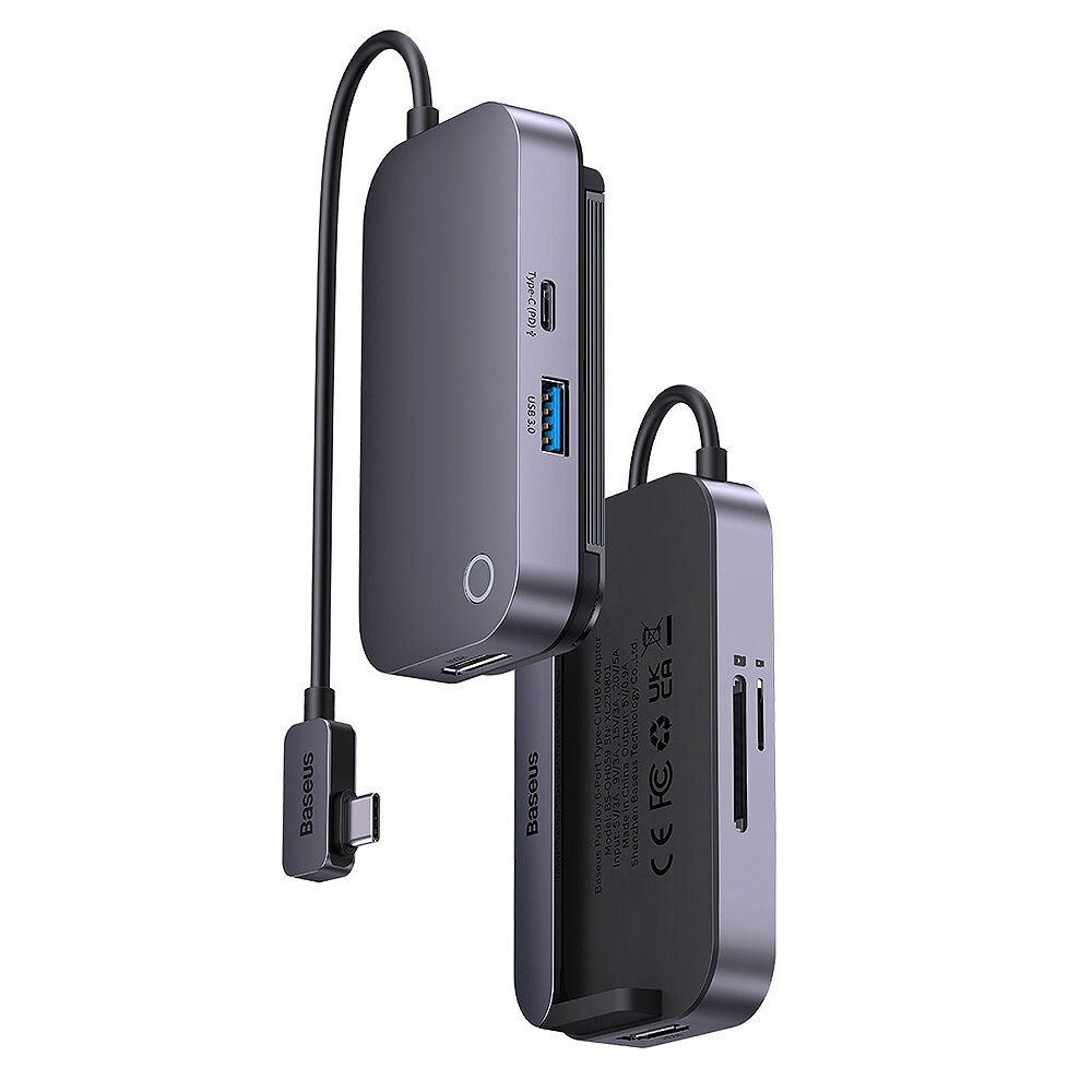 

БАЗЕУС 6 в 1 Тип-C Док-станция USB3.0 PD100W 4K при 30 Гц HDMI 3,5 мм Аудио Поддержка SD / TF Слот для чтения карт Много