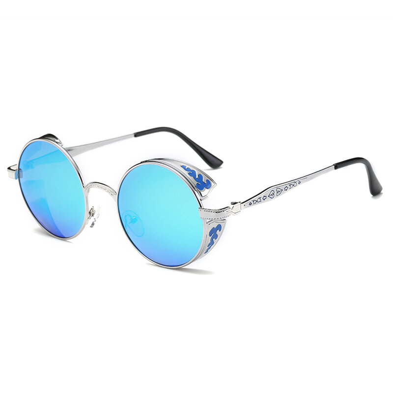 

Women Punk Round Ladies Polarized Sunglasses Outdoor Round Frame Colorful Goggle