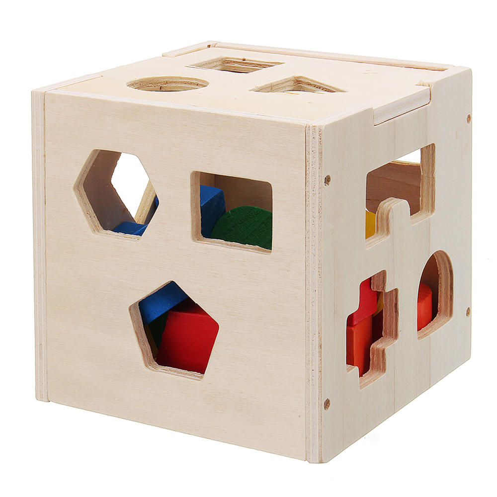 

15 Отверстий Детские Развивающие Игрушки Деревянные Строительные Блоки Игрушки Игрушки Малыша Раннего Обучения Игрушка
