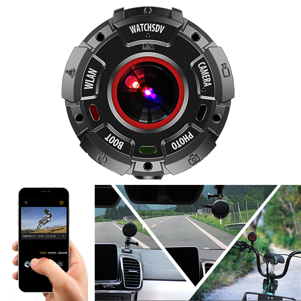 

XANES S222 HD 1080P WIFI Camera Night Vision Vlog Camera Smart Wristband with 900mAh Battery 30M Waterproof Mini Camcord