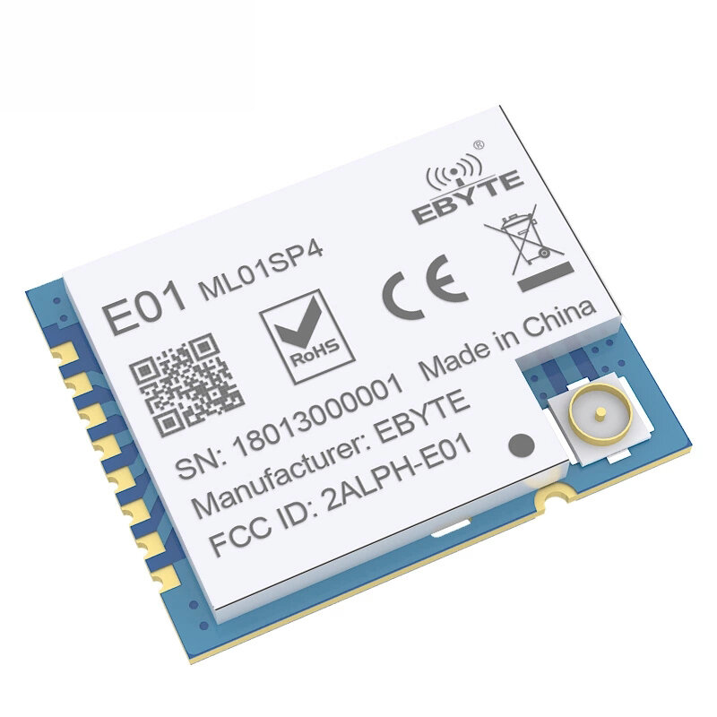 

Ebyte® E01-ML01SP4 20 дБм 2,4 ГГц nRF24L01P Беспроводной передатчик IPX SPI SMD и радиочастотный модуль Приемник