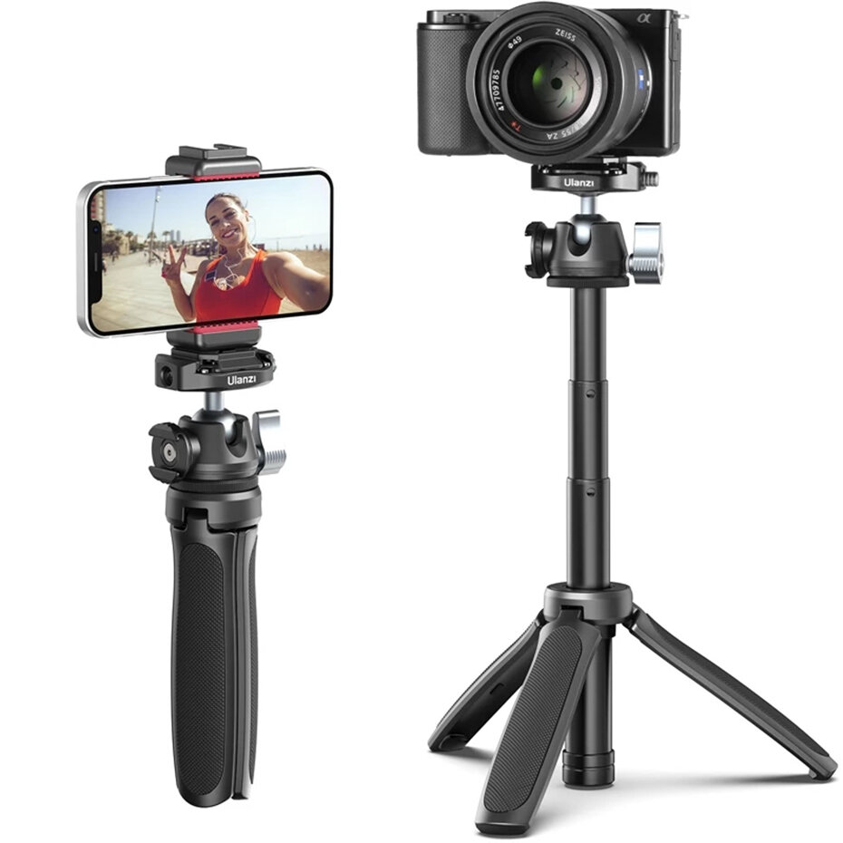 

Ulanzi Falcam MT-46 Mini Tripod Stand Selfie Stick with F38 Quick Release Plate Cold Shoe for DSLR SLR Camera Smartphone