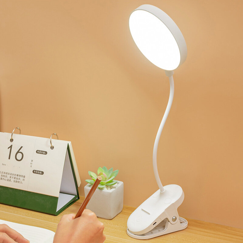 

Стол Лампа Перезаряжаемый USB-стол Лампа С зажимом Кровать для чтения Ночник LED Стол Лампаs 3 режима затемнения Защита