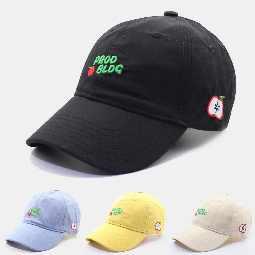 

Men Women Embroidery Cartoon Pattern Printing Solid Color Outdoor Curve Brim Visor Adjustable Baseball Hat