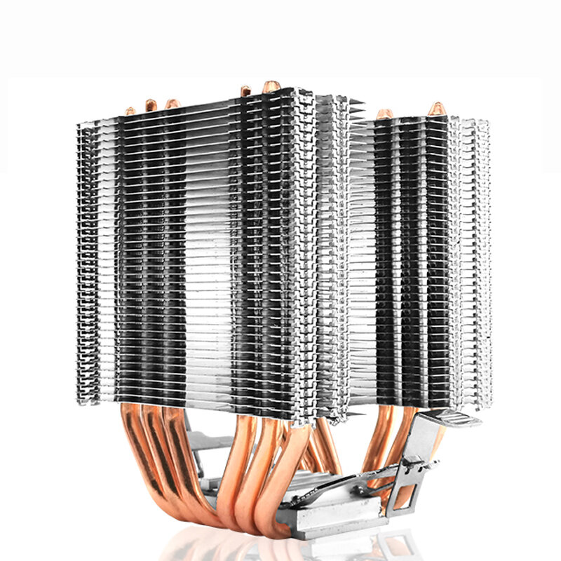 

Радиатор охлаждения процессора 6 тепловых трубок 4PIN RGB Вентиляторы ДВОЙНОЙ LED Вентилятор для Intel LGA 115X / 775/13