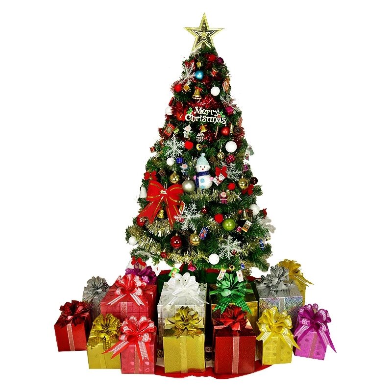 

Новогодний декор 2020 Рождественская елка Цветные огни Новогодняя елка с украшениями Пакет Рождественский подарок Домашн