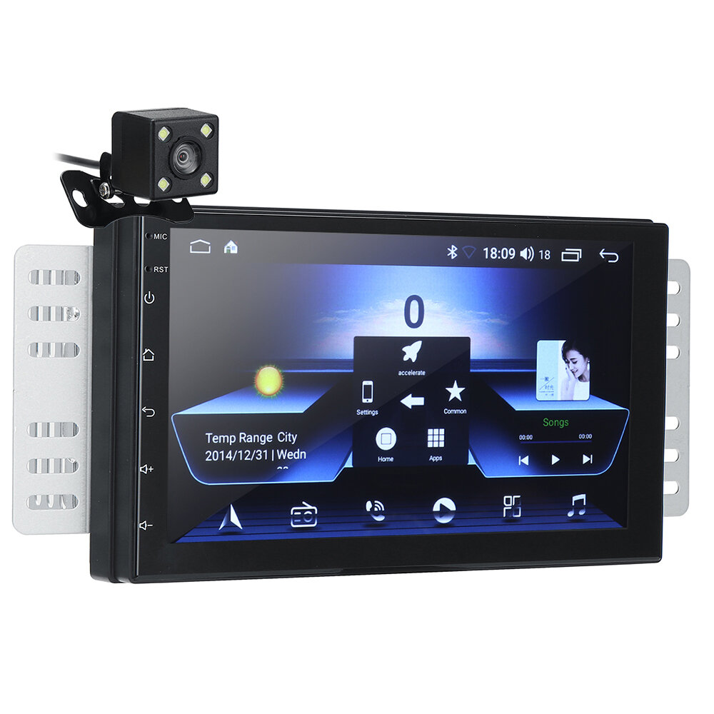 

iMars 7 дюймов 2+32G Android 10.0 Автомобильный стерео-радио MP5 плеер 2 Din 2.5D экран GPS WIFI bluetooth FM с задней к