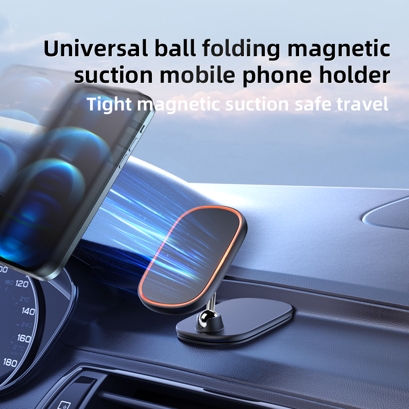 

JK-317 Magnetic Car Phone Holder Foldable Dashboard Mount Bracket 1080° Rotation Stand for iPhone 12 13 14 14 Pro for Hu