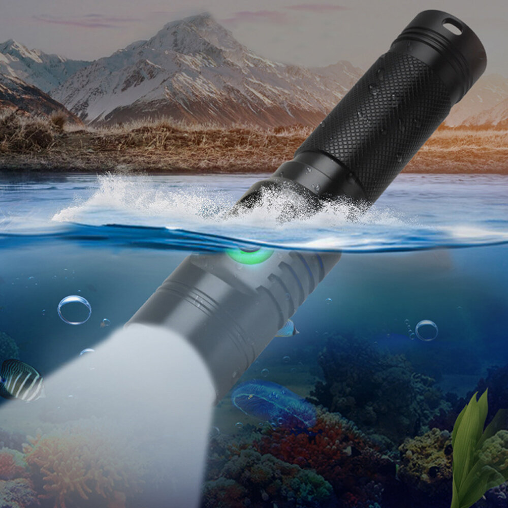 

XANES® L2 1000lm 60m Подводный фонарик для дайвинга, 3 режима, регулируемый Водонепроницаемы Плавание Охота Кемпинг LED