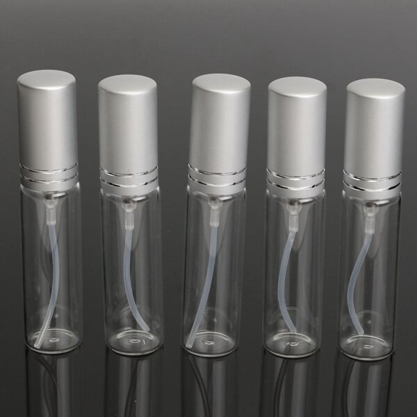 

5Pcs Mini Refillable Transparent Empty Perfume Bottle Glass Spray Atomiser Travel