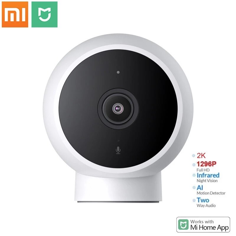 

Xiaomi Mijia Smart AI IP камера 2K 1296P WiFi IP65 Водонепроницаемы Инфракрасное ночное видение, двустороннее аудио AI О
