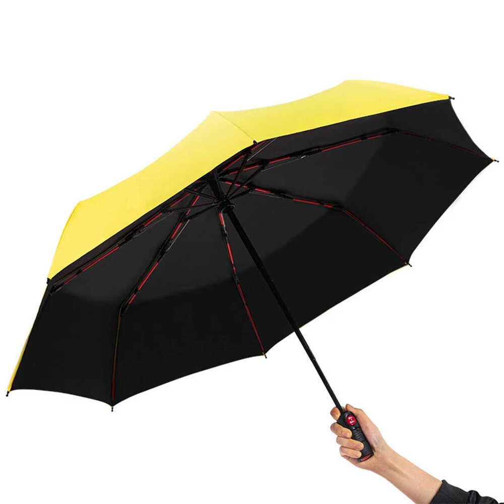 

Automatic Business Umbrella Three Folding Male Female Parasol Umbrella Rain Windproof Luxury Umbrella for Man Women Gift