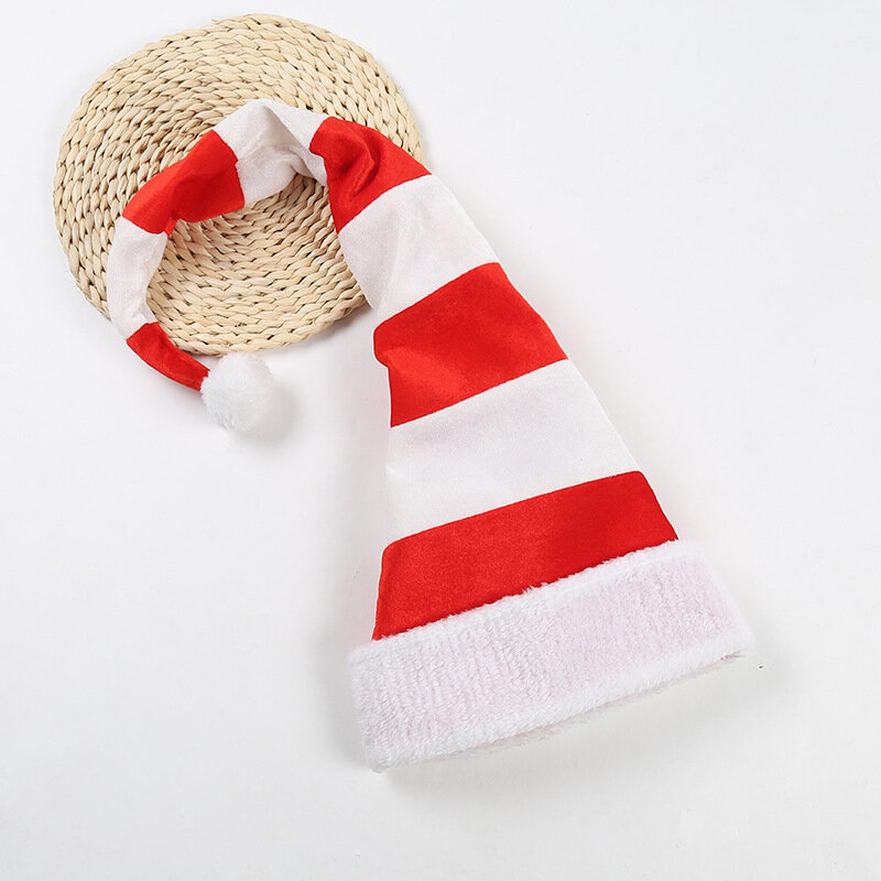 

Красно-белая полосатая рождественская шапка Шапка Моделирующая длинная рождественская шапка с эльфами Рождественский дек