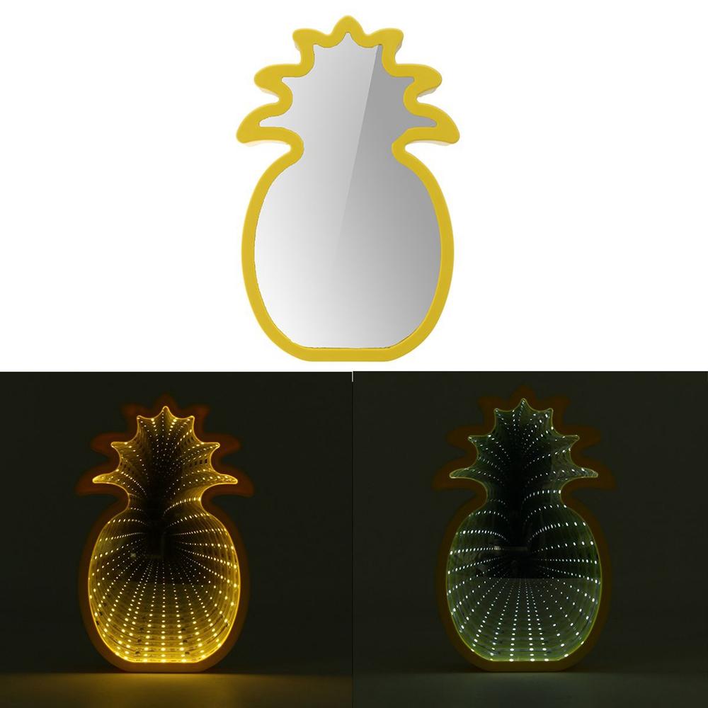 

Творческий милый ананас Зеркало Лампа LED Туннельный ночник для детской атмосферы Светлый белый / теплый белый