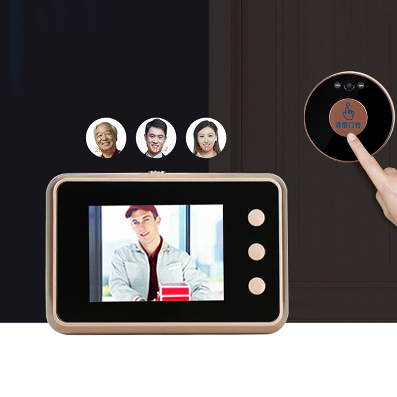 

Bakeey D5 720P Видео дверной звонок 2,8 дюйма LCD Дисплей Видео ночного видения Электронный Кот Глаз Интеллектуальный ви