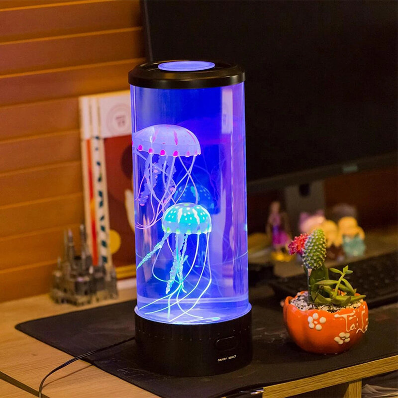 

5 цветов фантазии LED медузы Лампа Аквариум Лампаka Nocna USB настольный ночник детский подарок освещение для домашнего