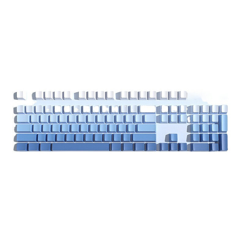 

104 клавиши Gradient Blue Keycaps Set PBT OEM Profile Key Caps Подходит для 61/87/104 Клавиатура