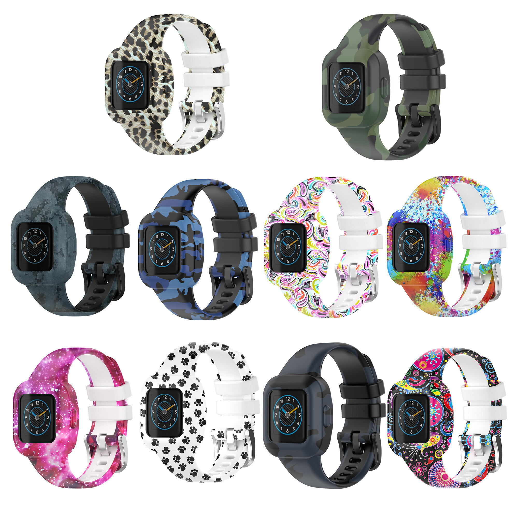 

Bakeey Colorful Half-pack Силиконовый Детские Смарт-часы со сменным ремешком Стандарты для Garmin Fit JR3 / Vivofit JR3