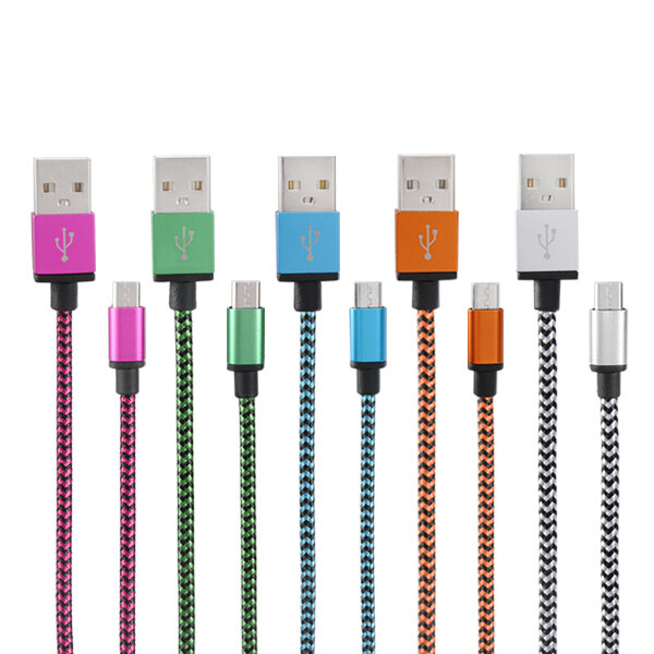 

Нейлоновая плетеная проволока провод 2м микро USB 2.0 кабель для зарядки и передачи данных для Android мобильного телефо