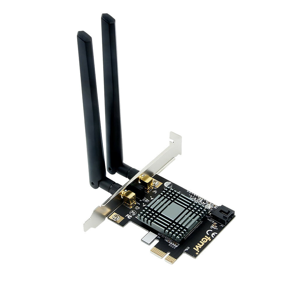 

Двойной Стандарты 2100 Мбит / с для настольных ПК Беспроводной адаптер PCI-E WiFi 9260NGW Bluetooth 5.0 Адаптер 802.11ac