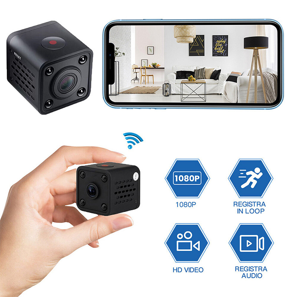 

HDQ9 Mini Wifi IP-безопасность камера Беспроводная связь 1080P HD Micro Cam наблюдения Ночное видение Обнаружение обнару