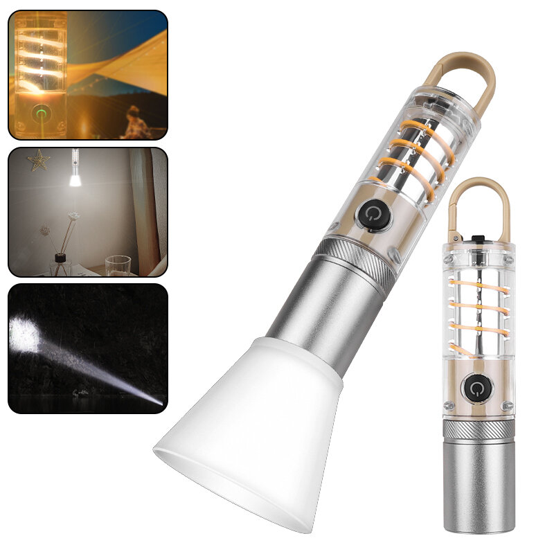 

30W LED High Power Rechargeable LED Flashlights Telescopic Zoom Torch with Breathing Atmosphere Light Portable Work Lamp
