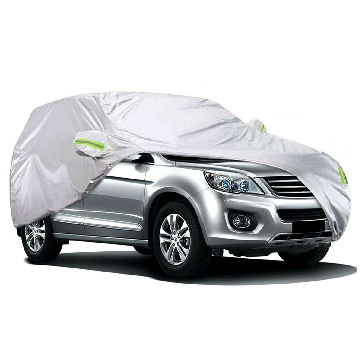 

Universal SUV Full Car Cover Outdoor Waterproof Sun Rain Snow Protection UV Auto Case Cover Umbrella Silver