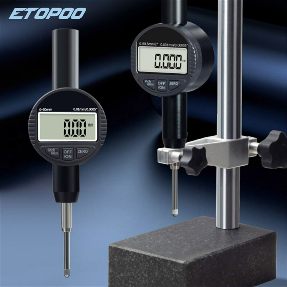 

ETOPOO Высокоточный цифровой индикатор 50 мм Питание 3 В Надежное измерение высоты и глубины Инструмент Необходим для то