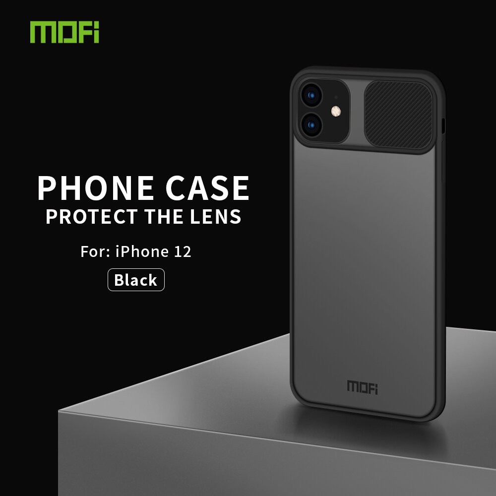 

Mofi Anti-Hacker Peeping Sliding Lens Protection Cover Anti-scratch Translucent Protective For iPhone 12 5.4 inch