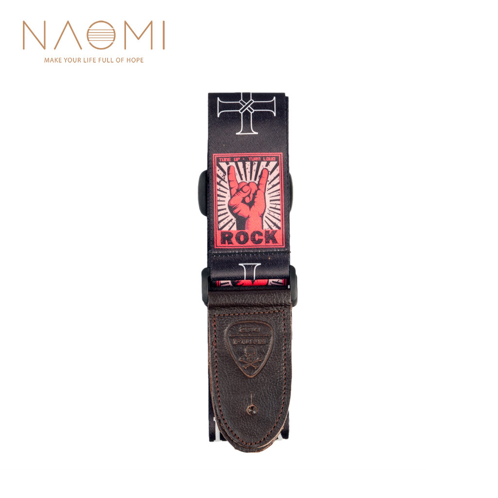 

NAOMI Guitar Strap Регулируемый плечевой ремень для гитары Ремень Для акустической / электрогитары Бас-гитара Запчасти А