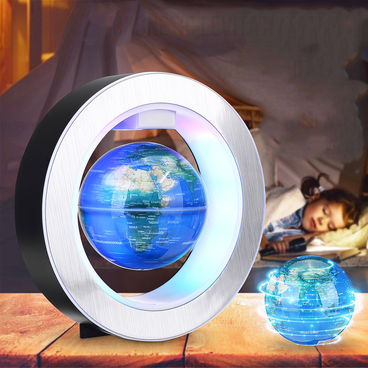 

Electronic Floating Magnetic Levitation Floating Globe World Map With LED Light