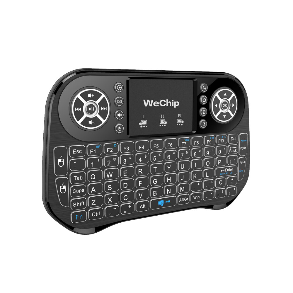 

WeChip I10 2,4G Air Мышь Axis Mini Клавиатура Дистанционный Conrol с сенсорной панелью с RGB-подсветкой для TV BOX / Про