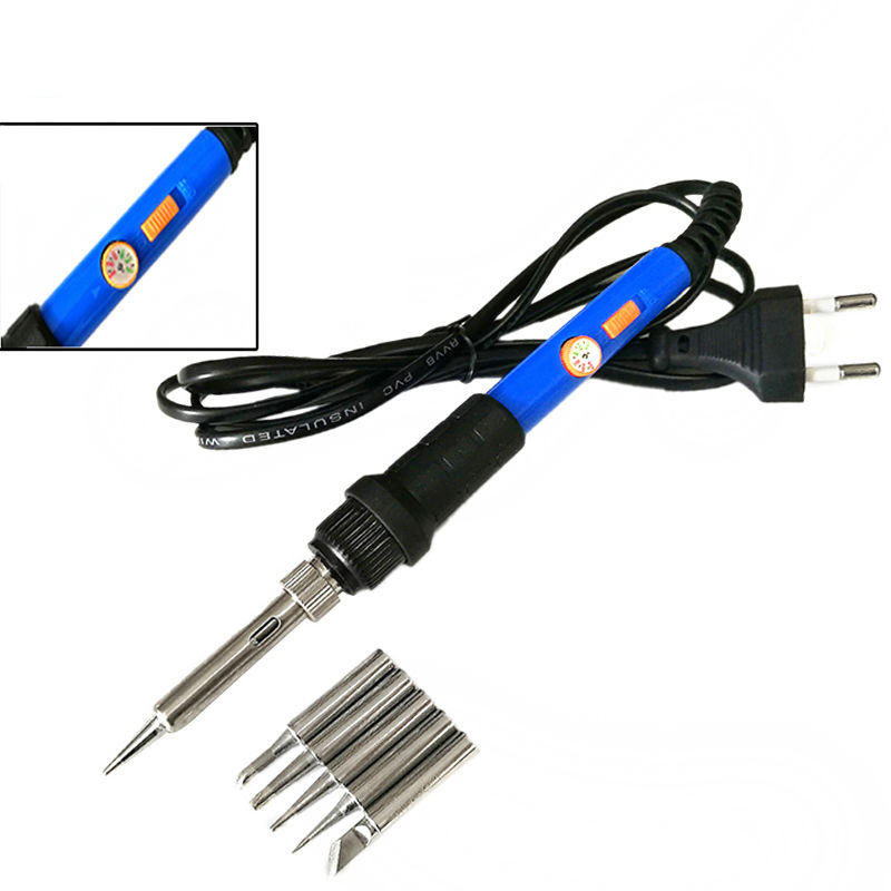 

60W 220V/110V Temperature Adjustable Electric Welding Solder Soldering Iron Handle Heat Pencil Tool