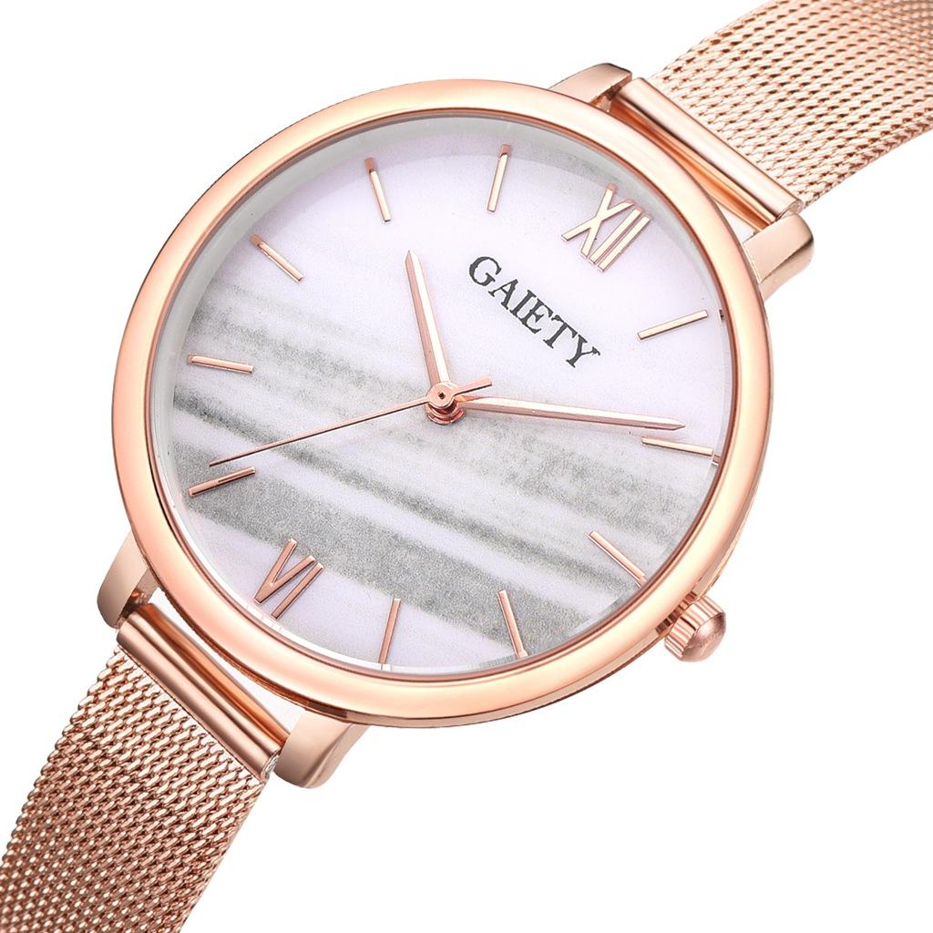 

GAIETY G574 Colorful Розовое золото Сталь Стандарты Женские наручные часы Ультратонкие кварцевые часы