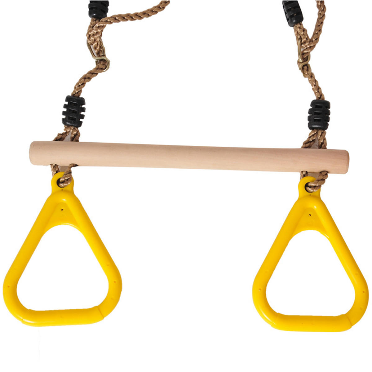 

Children's Wooden Trapeze Gymnastic Rings Kids Swing Training Accessory Fitness Equipement