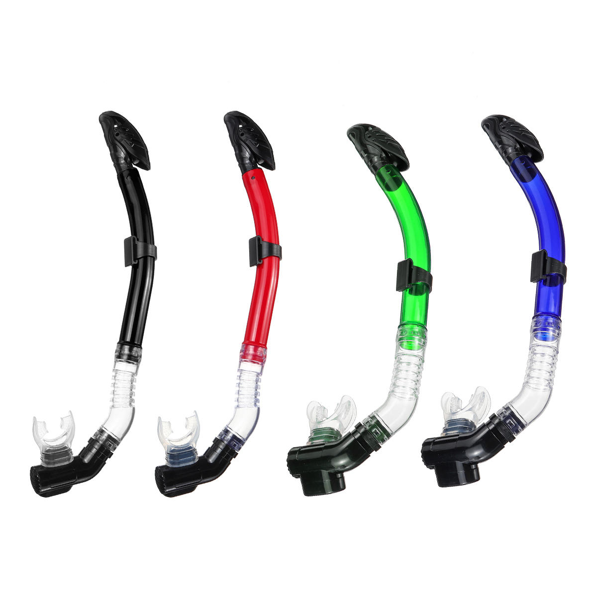 

Silicone Scuba Swimming Diving Snorkel Full Dry Venting Underwater Free Breathing Tube Breather Pipes