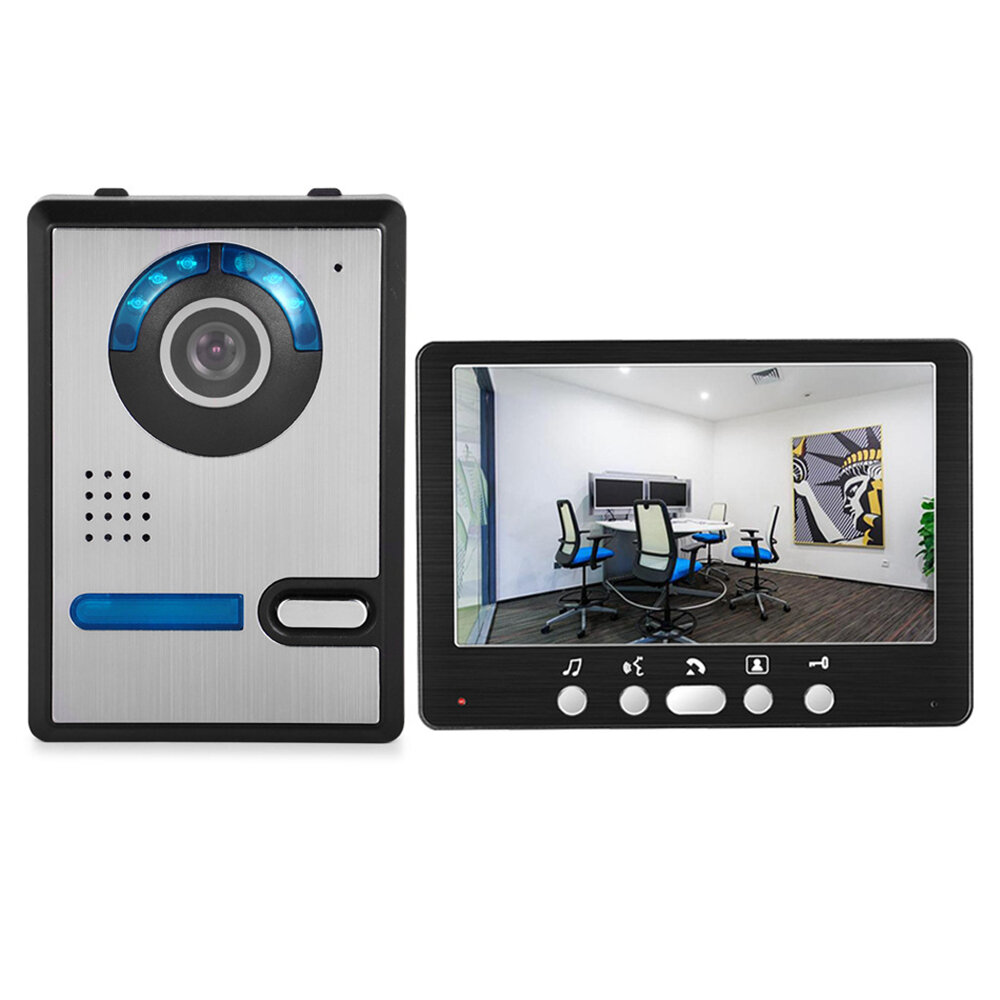 

ENNIO 815FA11 HD 7-дюймовый TFT цветной видеодомофон домофон дверной звонок домашняя безопасность камера Монитор система