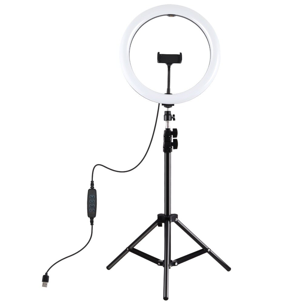 

PULUZ PKT3063B 11.8 Inch Dimmable LED Video Ring Light with PU419 Tripod Stand for Youtube Tik Tok Live Streaming