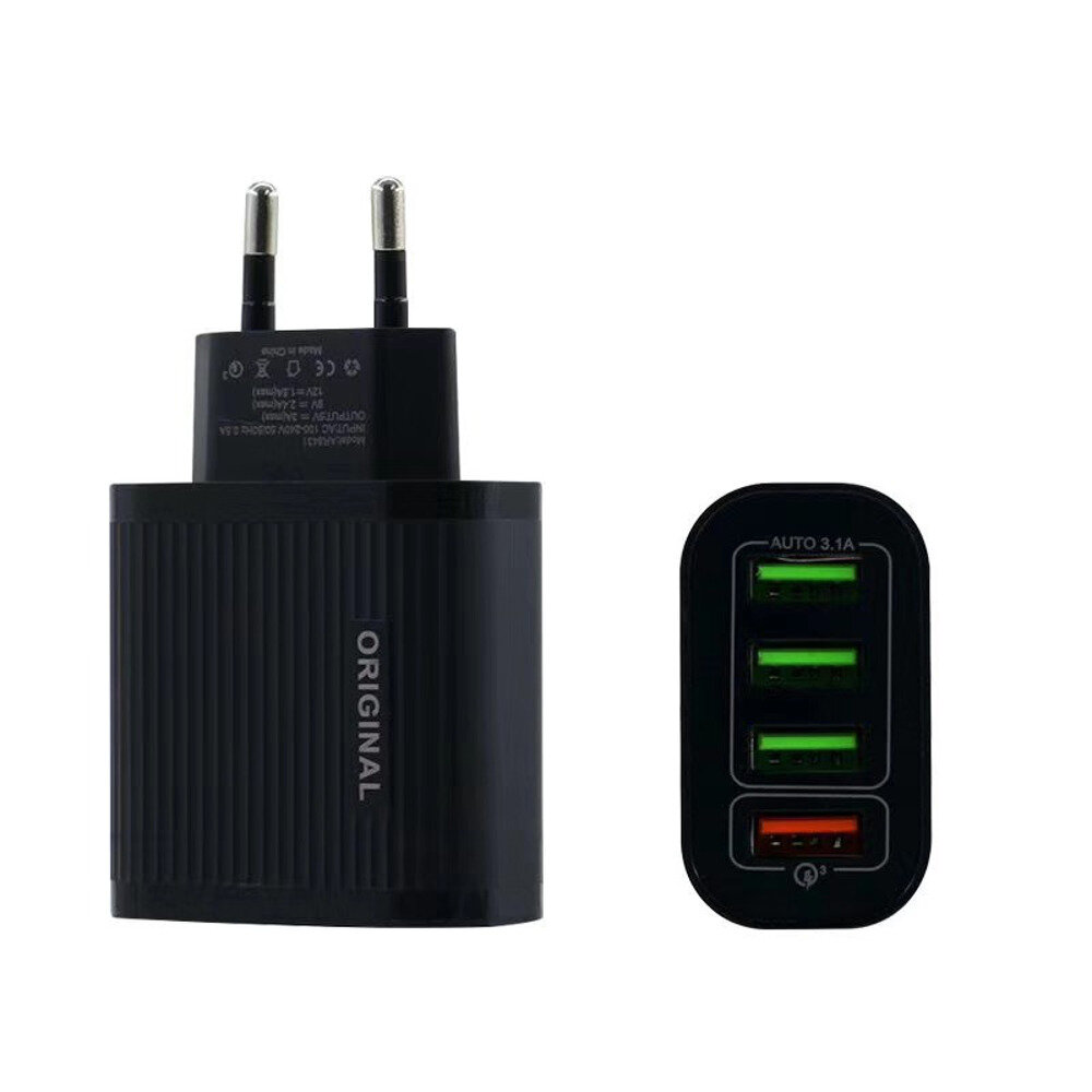 

ЕС 4 порта USB 5A QC3.0 зарядное устройство адаптер питания для планшета Смартфон