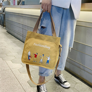 How can I buy Small Fresh Art Casual Shoulder Bag Cute Wild Canvas Bag Female Slung Ins Large Capacity Student Portable with Bitcoin