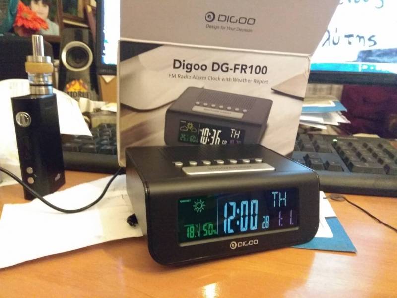 SmartSet Wireless Digital Alarm Clock Weather Forecast Sleep with FM Radio Clock 