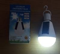7W Solar Powered E27 LED Rechargeable Light Bulb Tent Camping Emergency Lamp with Hook