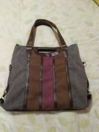 Women Contrast Color Canvas Tote Handbags Casual Shoulder Bags Crossbody Shopping Bags