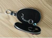 Women Men Genuine Leather Zipper Portable Auto Car Key Ring Remote Chain Bags Pouch 