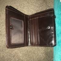 RFID Antimagnetic Genuine Leather Zipper Wallet Coin Bag For Men
